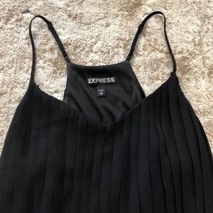 Express pleated black tank - xs (nwot)